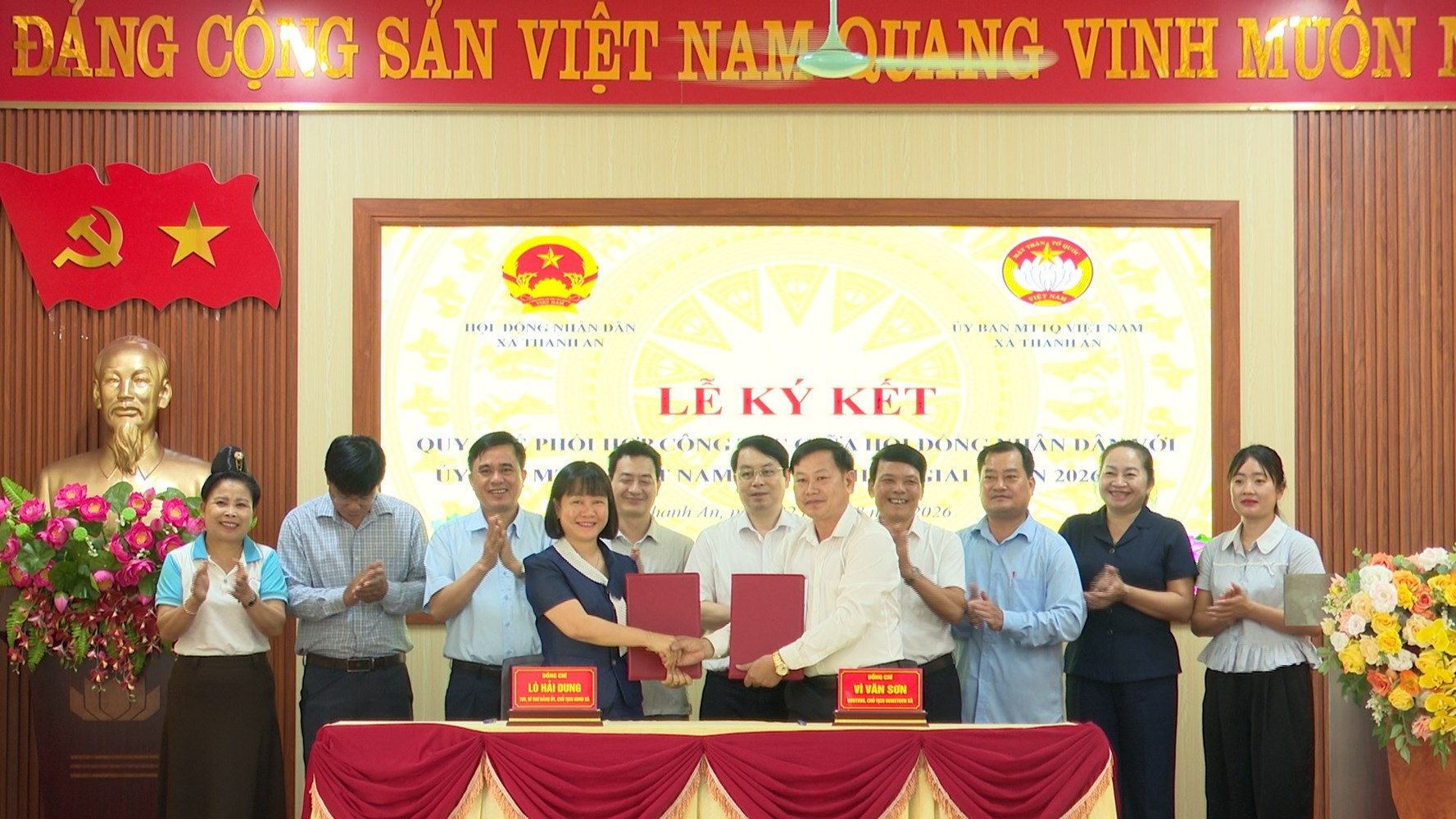 MẶT TRẬN TỔ QUỐC VIỆT NAM XÃ THANH AN KÝ KẾT QUY CHẾ PHỐI HỢP CÔNG TÁC NHIỆM KỲ 2026 -2031