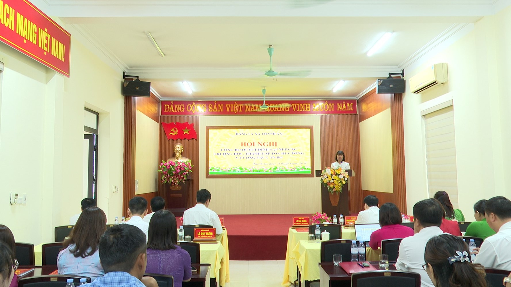 XÃ THANH AN CÔNG BỐ CÁC QUYẾT ĐỊNH VỀ SẮP XẾP CÁC CƠ SỞ GIÁO DỤC TRÊN ĐỊA BÀN