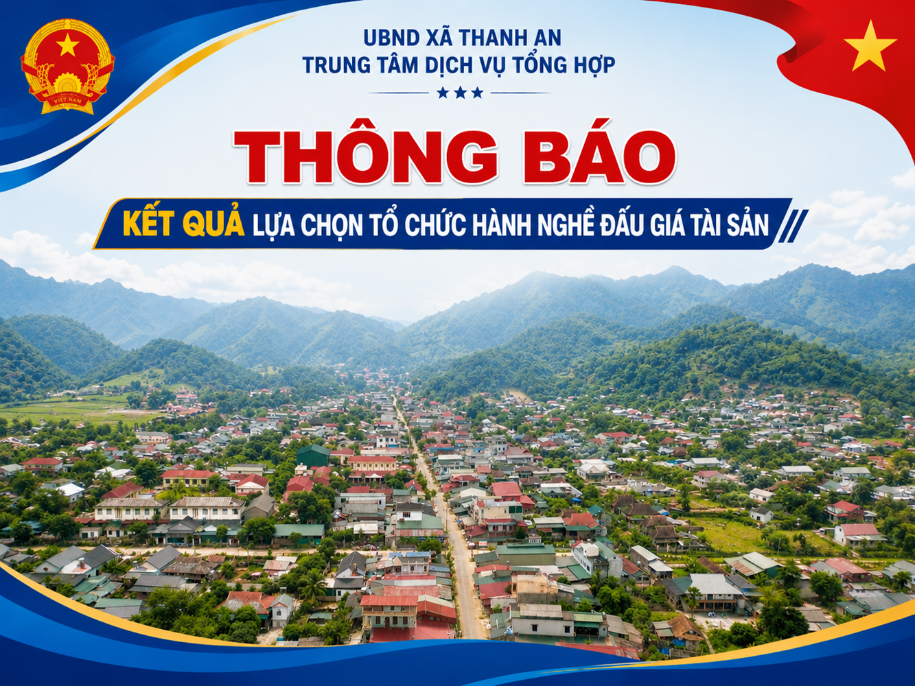 THÔNG BÁO KẾT QUẢ LỰA CHỌN TỔ CHỨC HÀNH NGHỀ ĐẤU GIÁ TÀI SẢN