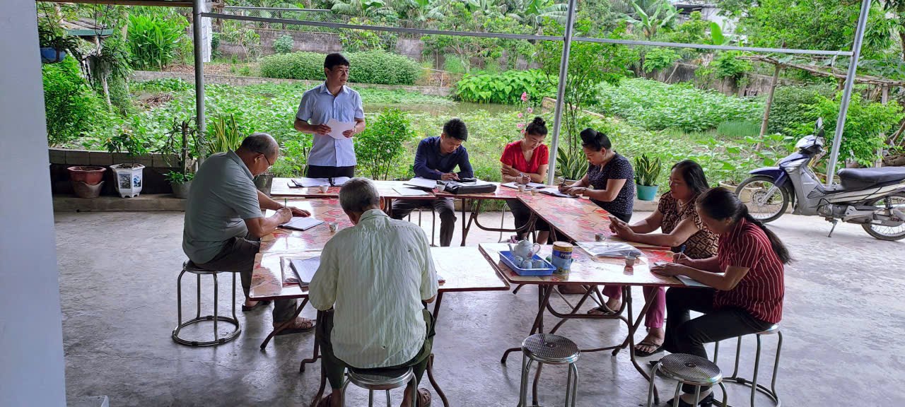ĐOÀN KIỂM TRA ỦY BAN KIỂM TRA ĐẢNG ỦY XÃ THANH AN LÀM VIỆC TẠI CHI BỘ THÔN VĂN TÂN