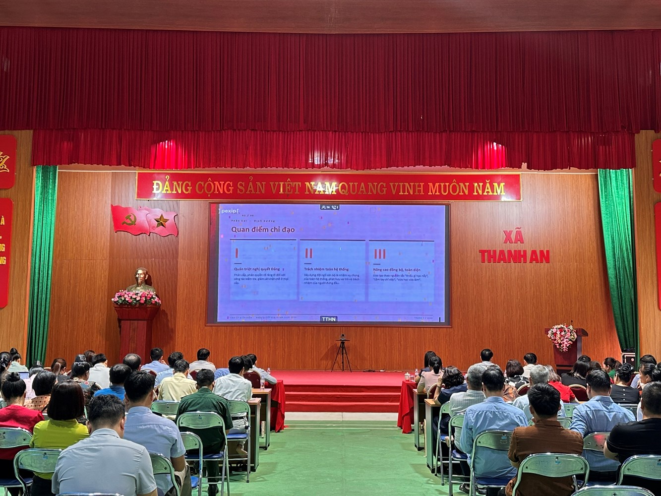 XÃ THANH AN DỰ HỘI NGHỊ HỌC TẬP, QUÁN TRIỆT CÁC VĂN BẢN MỚI CỦA TRUNG ƯƠNG VÀ CỦA TỈNH