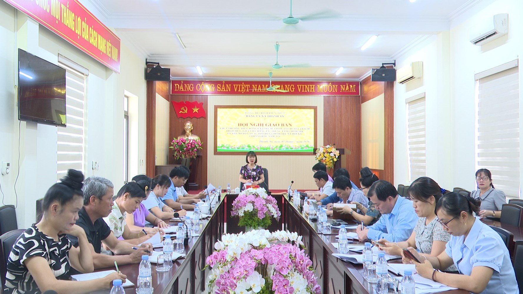 THƯỜNG TRỰC ĐẢNG ỦY XÃ THANH AN GIAO BAN CÁC CƠ QUAN THAM MƯU, GIÚP VIỆC ĐẢNG ỦY VÀ ỦY BAN MẶT TRẬN TỔ QUỐC VIỆT NAM XÃ