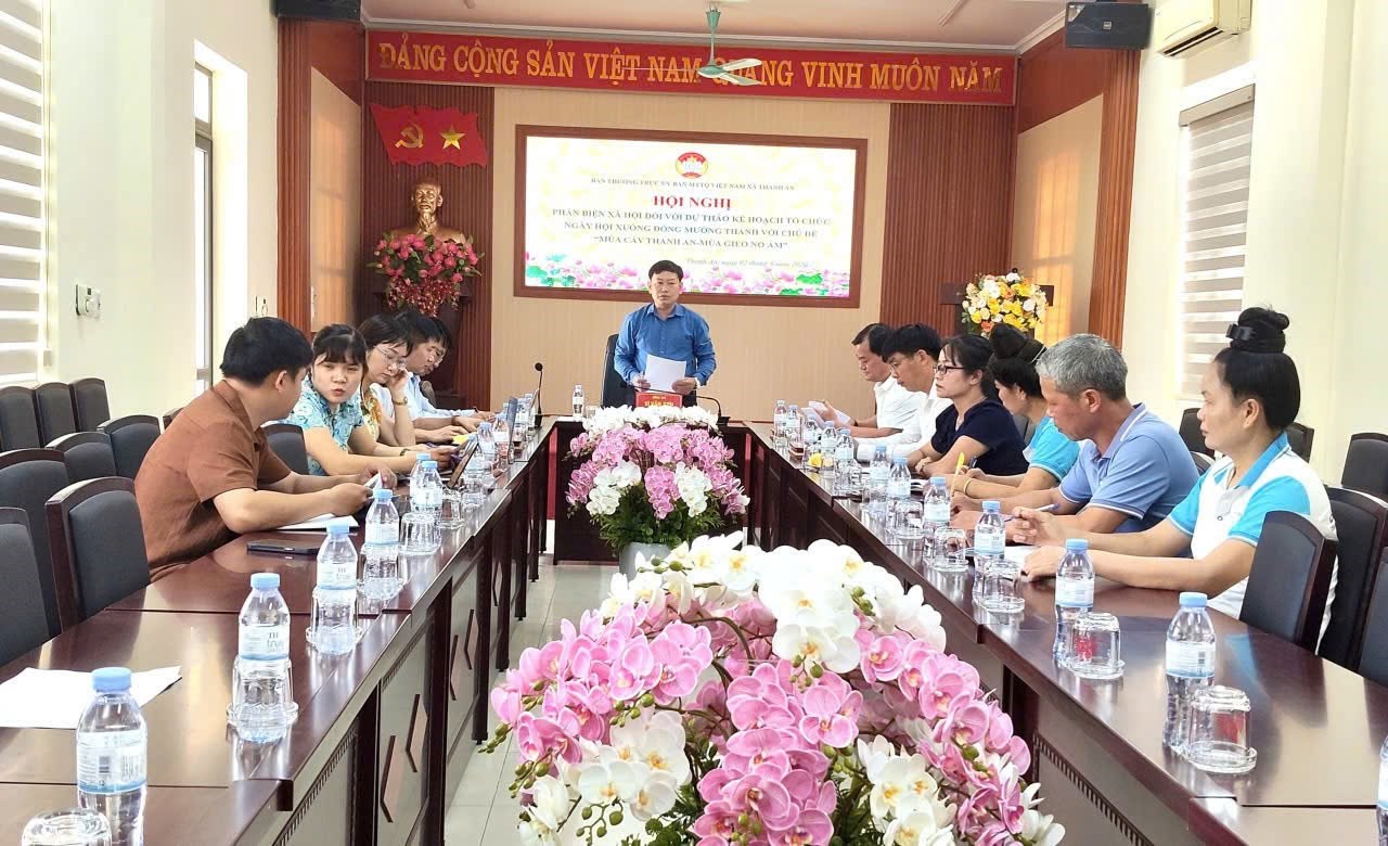 THANH AN: HỘI NGHỊ PHẢN BIỆN XÃ HỘI ĐỐI VỚI DỰ THẢO KẾ HOẠCH NGÀY HỘI XUỐNG ĐỒNG NĂM 2026