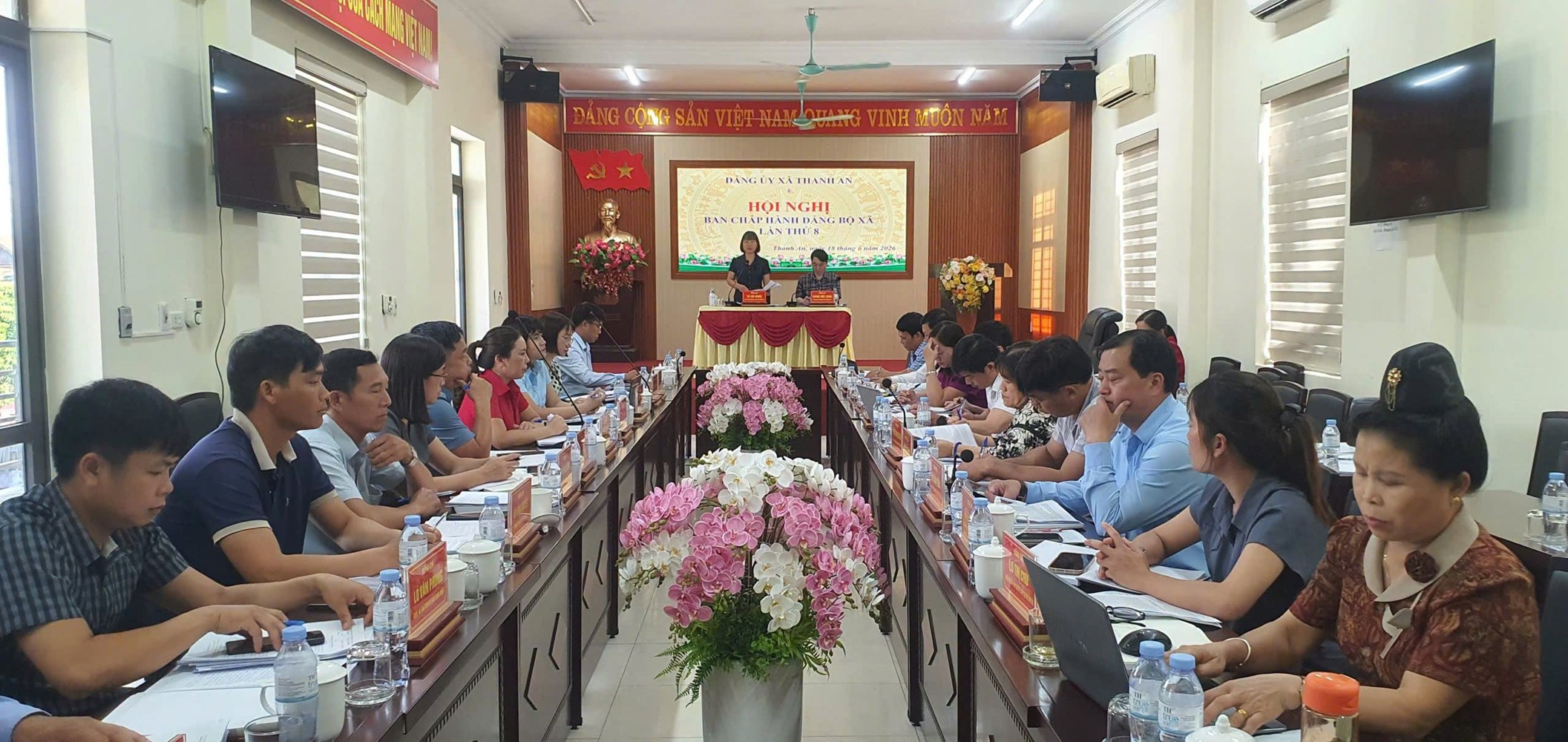 ĐẢNG ỦY XÃ THANH AN TỔ CHỨC HỘI NGHỊ BAN CHẤP HÀNH ĐẢNG BỘ XÃ LẦN THỨ 8