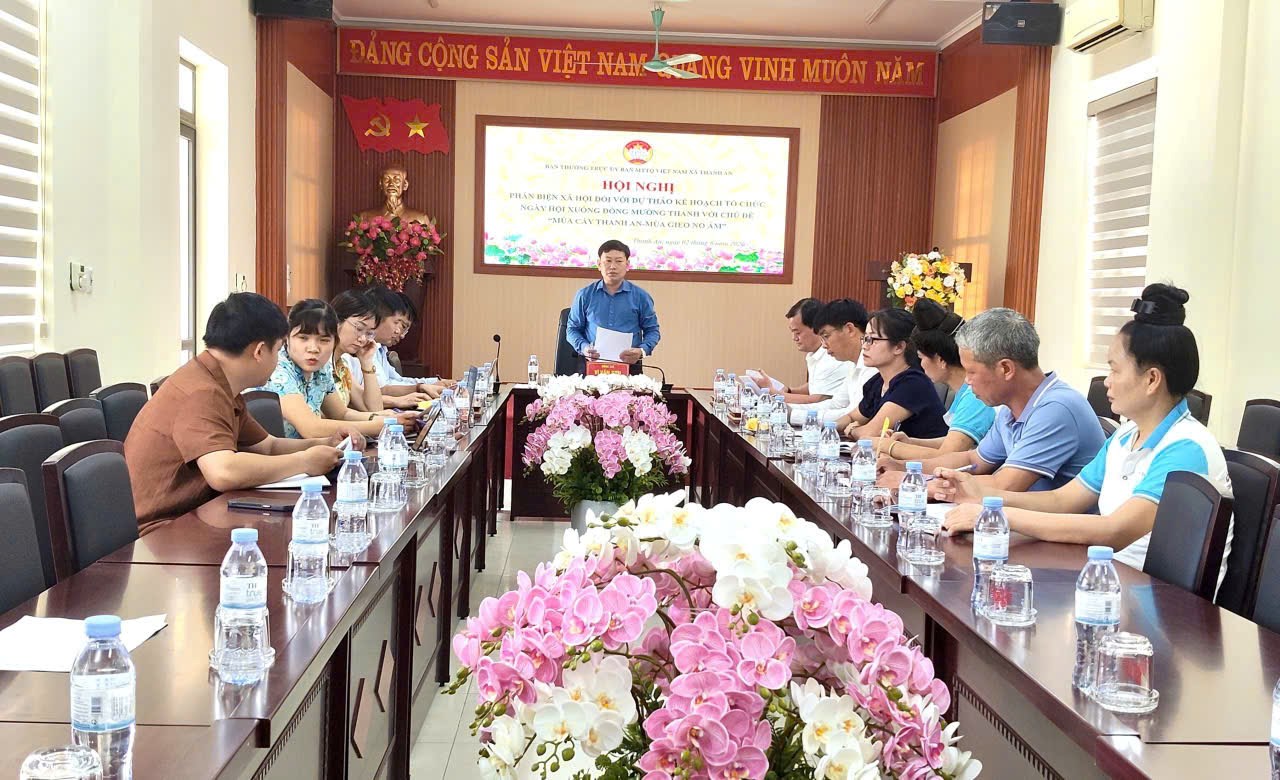 THANH AN: HỘI NGHỊ PHẢN BIÊN XÃ HỘI DỰ THẢO KẾ HOẠCH TỔ CHỨC “NGÀY HỘI XUỐNG ĐỒNG MƯỜNG THANH NĂM 2026”