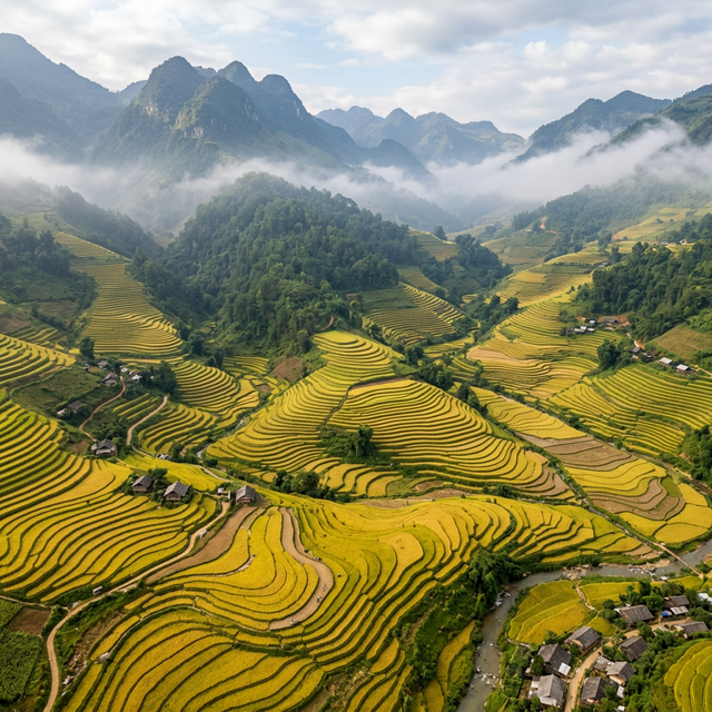 Ruộng lúa xã Thanh An